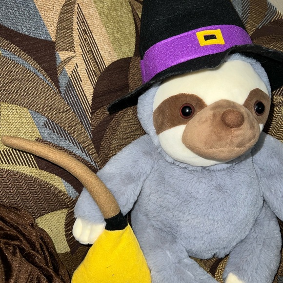 Sloth Snuggle Buddy Heat and Warm Halloween witch Hocus Pocus - Picture 3 of 5